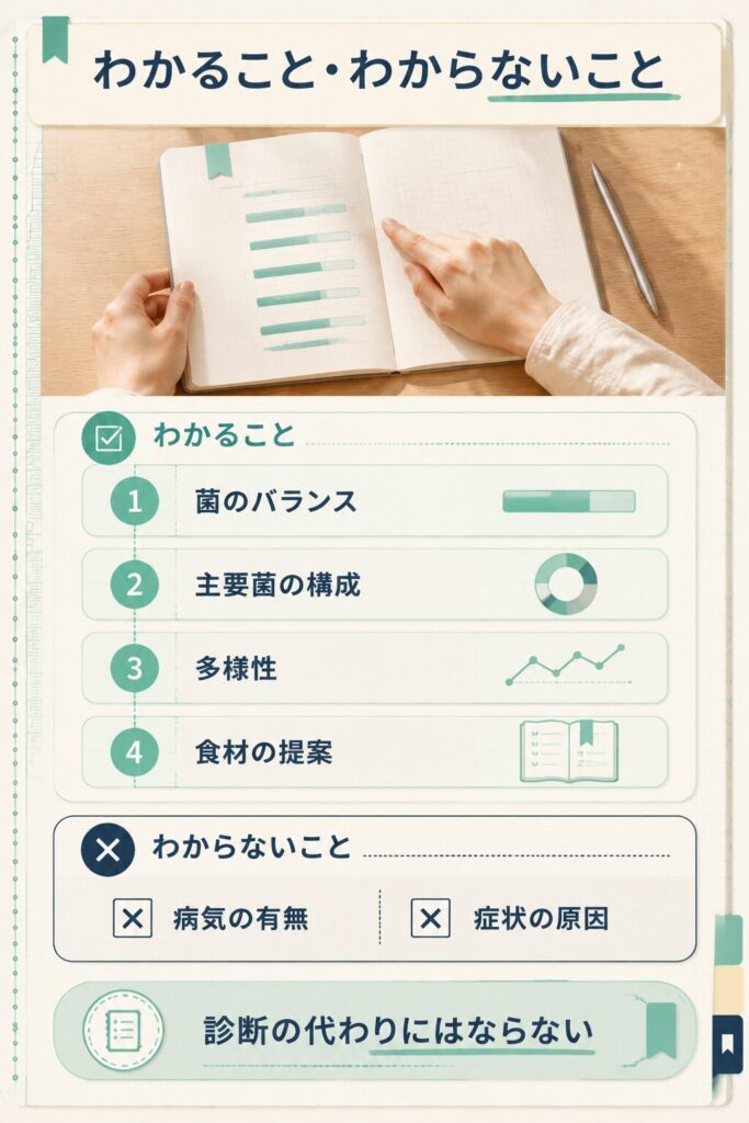 kinsの腸内フローラ検査でわかること・わからないことの一覧