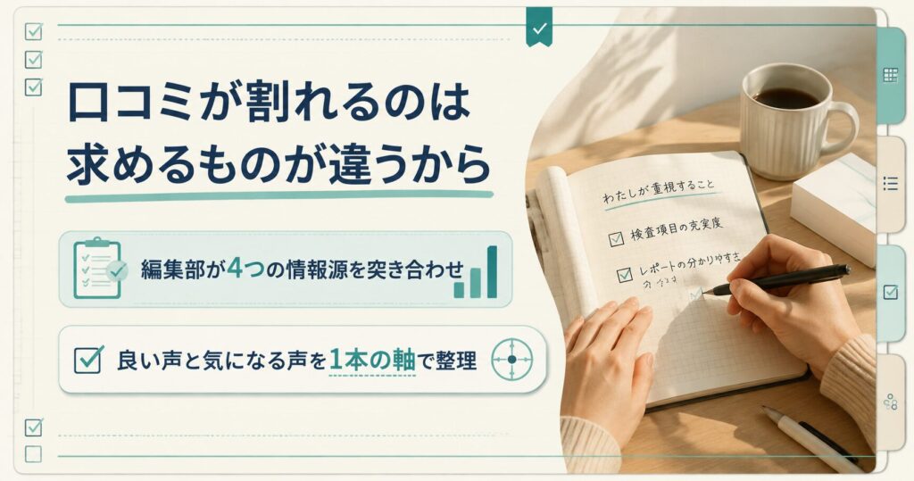 インナーガーデンの口コミが割れる理由を編集部が1本の軸で整理した図