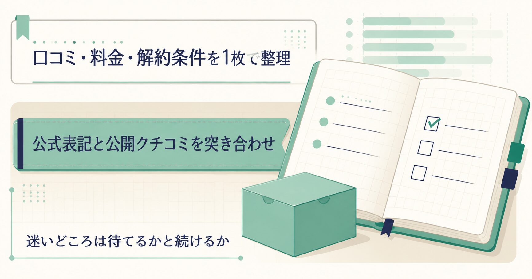 chatFLORA Gの口コミと料金と解約条件を整理した手帖型の図